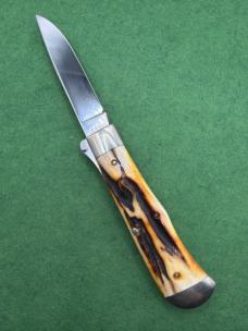 Rare Schrade Fire and Ice Stag Switchblade Rare Schrade Fire and Ice Stag Switchblade