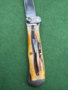 Rare Schrade Fire and Ice Stag Switchblade Rare Schrade Fire and Ice Stag Switchblade