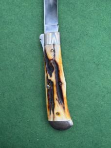 Rare Schrade Fire and Ice Stag Switchblade Rare Schrade Fire and Ice Stag Switchblade
