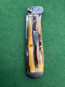 Rare Schrade Fire and Ice Stag Switchblade Rare Schrade Fire and Ice Stag Switchblade