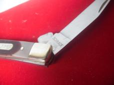 SCHRADE OLD TIMER 94OT PROJECT KNIFE USED LITTLE IF ANY FROM A FEW YEARS BACK DELRIN & BRASS LINER