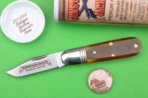Great Eastern Cutlery SFO 251125SS "Watch Pocket Barlow"- Antique Yellow Saw Cut Bone #10