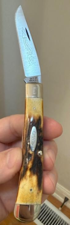 1978-79 Case XX Trapper 1st One Blade Trapper Produced/1st Twice Dated. Awesome Stag on this one! 1978-79 Case XX Trapper 1st One Blade Trapper Produced/1st Twice Dated. Awesome Stag on this one!