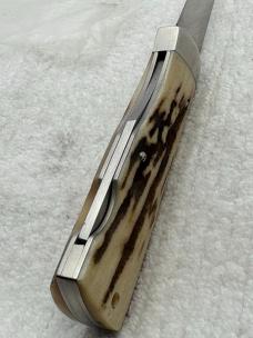 Benchmark Sliding Lockback 1 Blade Stag Pocket Knife (48) Benchmark Sliding Lockback 1 Blade Stag Pocket Knife (48)