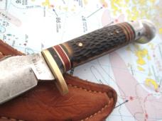 VTG WESTERN USA Fixed Blade Knife & Acorn Leather Sheath VTG WESTERN USA Fixed Blade Knife & Acorn Leather Sheath