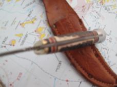 VTG WESTERN USA Fixed Blade Knife & Acorn Leather Sheath VTG WESTERN USA Fixed Blade Knife & Acorn Leather Sheath