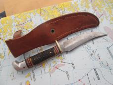 VTG WESTERN USA Fixed Blade Knife & Acorn Leather Sheath VTG WESTERN USA Fixed Blade Knife & Acorn Leather Sheath