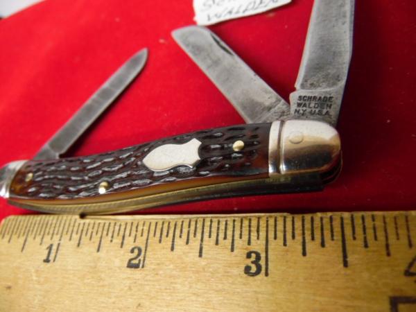 VINTAGE SCHRADE WALDEN NEW YORK USA 3-1/2" STOCKMAN PRE OWNED NICE CONDITION VINTAGE SCHRADE WALDEN NEW YORK USA 3-1/2" STOCKMAN PRE OWNED NICE CONDITION