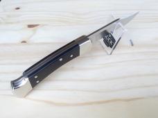 Buck 110 Folding Hunter Knife - Nickel Silver Ebony 420HC Clip Point Blade - New Buck 110 Folding Hunter Knife - Nickel Silver Ebony 420HC Clip Point Blade - New