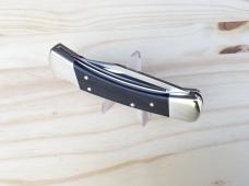 Buck 110 Folding Hunter Knife - Nickel Silver Ebony 420HC Clip Point Blade - New Buck 110 Folding Hunter Knife - Nickel Silver Ebony 420HC Clip Point Blade - New