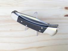 Buck 110 Folding Hunter Knife - Nickel Silver Ebony 420HC Clip Point Blade - New Buck 110 Folding Hunter Knife - Nickel Silver Ebony 420HC Clip Point Blade - New
