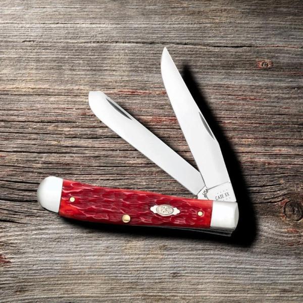 2026 Case XX™ Peach Seed Jigged Dark Red Bone Trapper Knife Carbon Steel Pocket Clip 31957 2026 Case XX™ Peach Seed Jigged Dark Red Bone Trapper Knife Carbon Steel Pocket Clip 31957