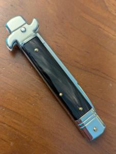 20CM-8 INCH AKC LEVERLETTO SWEDGE BLADE DARK BRAZILIAN SCALES NICKEL SILVER BOLSTERS AUTOMATIC 20CM-8 INCH AKC LEVERLETTO SWEDGE BLADE DARK BRAZILIAN SCALES NICKEL SILVER BOLSTERS AUTOMATIC