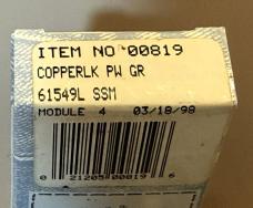 1998 POCKET WORN GREEN BONE COPPERLOCK  IN ORGINAL BOX