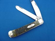 Case Classic 6254 Green Bone Handle Trapper Knife