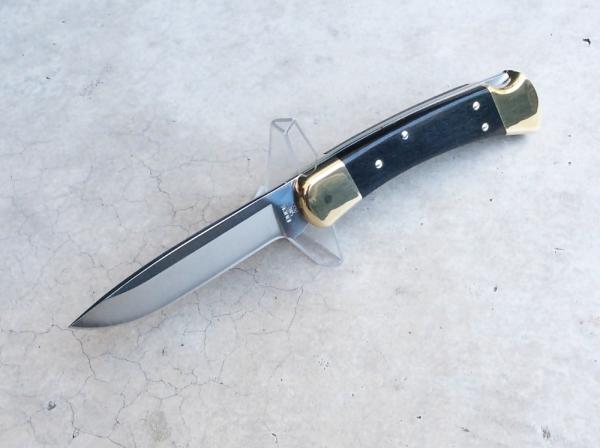 Buck Knives 110 Folding Hunter Knife Ebony Scales 420HC Drop Point Blade - NEW