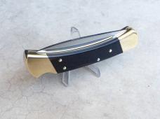 Buck Knives 110 Folding Hunter Knife Ebony Scales 420HC Drop Point Blade - NEW