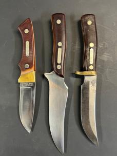 3 Schrade fixed blade knives 3 Schrade fixed blade knives