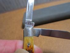 CASE XX USA 5 Dot 1995 Amber Jigged Bone 6333 SS Knife - #A CASE XX USA 5 Dot 1995 Amber Jigged Bone 6333 SS Knife - #A