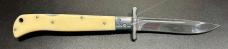 Italian-Style "Roma" 11" Swing-Guard Lockback Knife, Faux Ivory Scales Italian-Style "Roma" 11" Swing-Guard Lockback Knife, Faux Ivory Scales