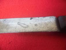 OLDER PRE-OWNED WELL MADE "NO ID" BUTCHER KNIFE APPROX 11-1/2" WITH GOOD STEEL WOOD HANDLE AND EDGE OLDER PRE-OWNED WELL MADE "NO ID" BUTCHER KNIFE APPROX 11-1/2" WITH GOOD STEEL WOOD HANDLE AND EDGE