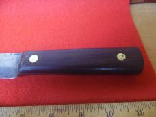 OLDER PRE-OWNED WELL MADE "NO ID" BUTCHER KNIFE APPROX 11-1/2" WITH GOOD STEEL WOOD HANDLE AND EDGE OLDER PRE-OWNED WELL MADE "NO ID" BUTCHER KNIFE APPROX 11-1/2" WITH GOOD STEEL WOOD HANDLE AND EDGE