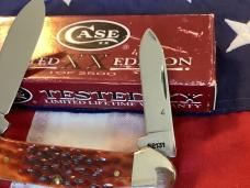 Case xx 1996 Canoe w/ Nice Brown Bone Handles (mdl# 62131 SS) with Indian in Canoe Blade Etch -NOS Case xx 1996 Canoe w/ Nice Brown Bone Handles (mdl# 62131 SS) with Indian in Canoe Blade Etch -NOS