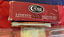 Case xx 1996 Canoe w/ Nice Brown Bone Handles (mdl# 62131 SS) with Indian in Canoe Blade Etch -NOS Case xx 1996 Canoe w/ Nice Brown Bone Handles (mdl# 62131 SS) with Indian in Canoe Blade Etch -NOS