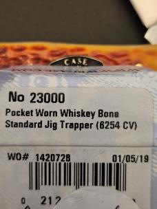 2018 Case Whiskey Bone Trapper 6254 2018 Case Whiskey Bone Trapper 6254