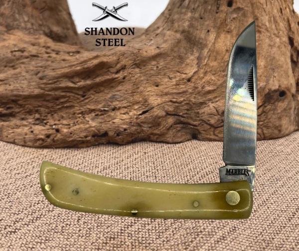 Marble's White Smooth Bone Work Knife 3 3/4" Single Blade Pocket Knife MR579 -14 Marble's White Smooth Bone Work Knife 3 3/4" Single Blade Pocket Knife MR579 -14