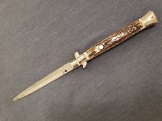 28cm/11" Frank B FLATGUARD PICKLOCK w/STAG Italian Stiletto AUTO 28cm/11" Frank B FLATGUARD PICKLOCK w/STAG Italian Stiletto AUTO