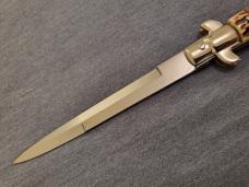 28cm/11" Frank B FLATGUARD PICKLOCK w/STAG Italian Stiletto AUTO 28cm/11" Frank B FLATGUARD PICKLOCK w/STAG Italian Stiletto AUTO