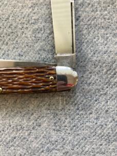 Vintage ULSTER KNIFE CO., Bone Handles, Iron Bolsters, Cattle Pattern Pocket Knife