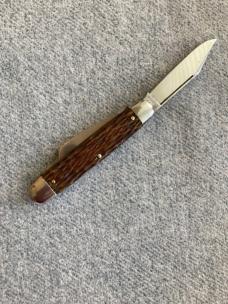 Vintage ULSTER KNIFE CO., Bone Handles, Iron Bolsters, Cattle Pattern Pocket Knife
