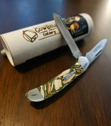 2010 Remington R2253 Cowbell Cutlery / Michael Prater Ivory Camo custom 2010 Remington R2253 Cowbell Cutlery / Michael Prater Ivory Camo custom