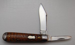 Utica In Excellent Condition With Brown Bone Covers 3 3/8" Long (231)
