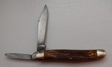 Camillus In Excellent Condition With Brown Bone Delrin Covers 3 3/8 Camillus In Excellent Condition With Brown Bone Delrin Covers 3 3/8