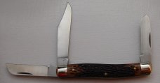Schrade In Near Mint Condition With Brown Synthetic Covers 3 7/8