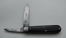 Unmarked Pocket Knife In Very Good Condition With Ebony Covers 3 7/8 Unmarked Pocket Knife In Very Good Condition With Ebony Covers 3 7/8