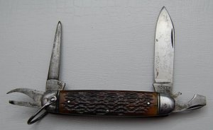 Boker Unofficial Scout With Brown Bone Covers 3 5/8