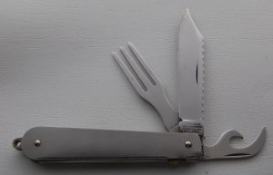 Schrade In Very Good Condition With Stainless Steel Covers 4 3/4