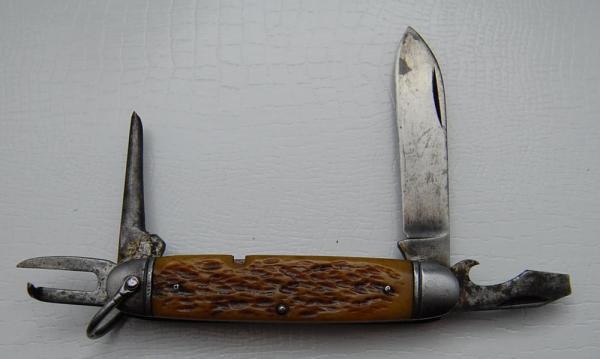 Camillus Unofficial Scout With Brown Bone Covers 3 5/8 Camillus Unofficial Scout With Brown Bone Covers 3 5/8