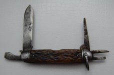 Camillus Unofficial Scout With Brown Bone Covers 3 5/8 Camillus Unofficial Scout With Brown Bone Covers 3 5/8