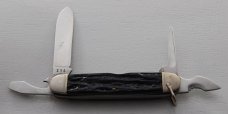 Clauss Unofficial Scout Pocket Knife In Excellent Condition With Black Jigged Synthetic Covers (741) Clauss Unofficial Scout Pocket Knife In Excellent Condition With Black Jigged Synthetic Covers (741)