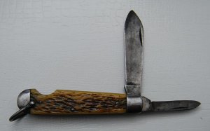Camillus In Good Condition With Brown Bone Covers 3 3/8