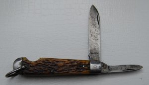 Camillus In Good Condition With Brown Bone Covers 3 3/8