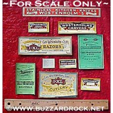 VINTAGE George & Son's IXL WOSTENHOLM  KNIFE Cutlery BOX LABELS & More