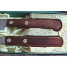 Vintage ROBESON ShurEdge FROZEN HEAT Cutlery ROSEWOOD Carving Set with Box Vintage ROBESON ShurEdge FROZEN HEAT Cutlery ROSEWOOD Carving Set with Box
