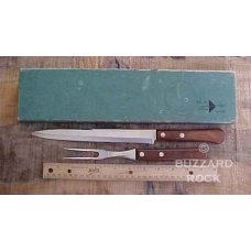 Vintage ROBESON ShurEdge FROZEN HEAT Cutlery ROSEWOOD Carving Set with Box Vintage ROBESON ShurEdge FROZEN HEAT Cutlery ROSEWOOD Carving Set with Box