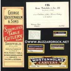 VINTAGE George WOSTENHOLM and Sons I*XL KNIFE Cutlery BOX LABELS & More VINTAGE George WOSTENHOLM and Sons I*XL KNIFE Cutlery BOX LABELS & More